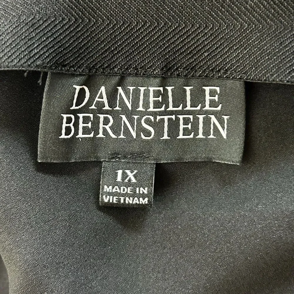 Danielle Bernstein Women's A-Line Silhouette Midi Skirt Size 1X Zip-Up Black